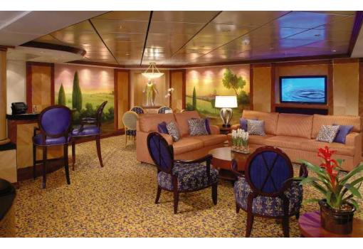 La exclusiva Royal Suite,una de las mejores cabinas